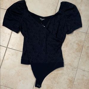 Express Eyelet Bodysuit NWT